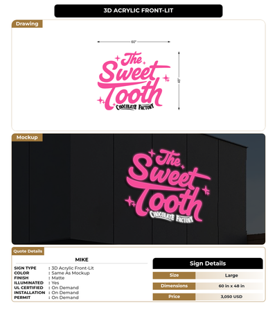 CUSTOM MOCKUP SIGN FOR mike