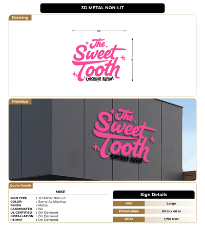 CUSTOM MOCKUP SIGN FOR mike