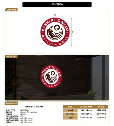 CUSTOM MOCKUP SIGN FOR Jenifer  Caplan