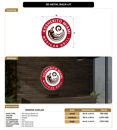 CUSTOM MOCKUP SIGN FOR Jenifer  Caplan