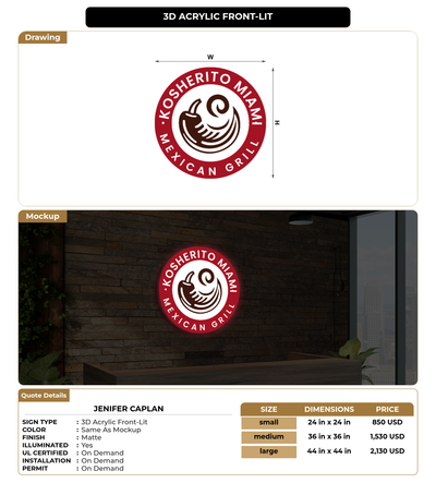 CUSTOM MOCKUP SIGN FOR Jenifer  Caplan