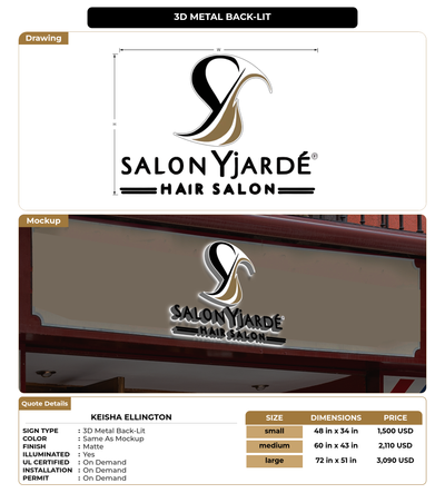 CUSTOM MOCKUP SIGN FOR Keisha Ellington