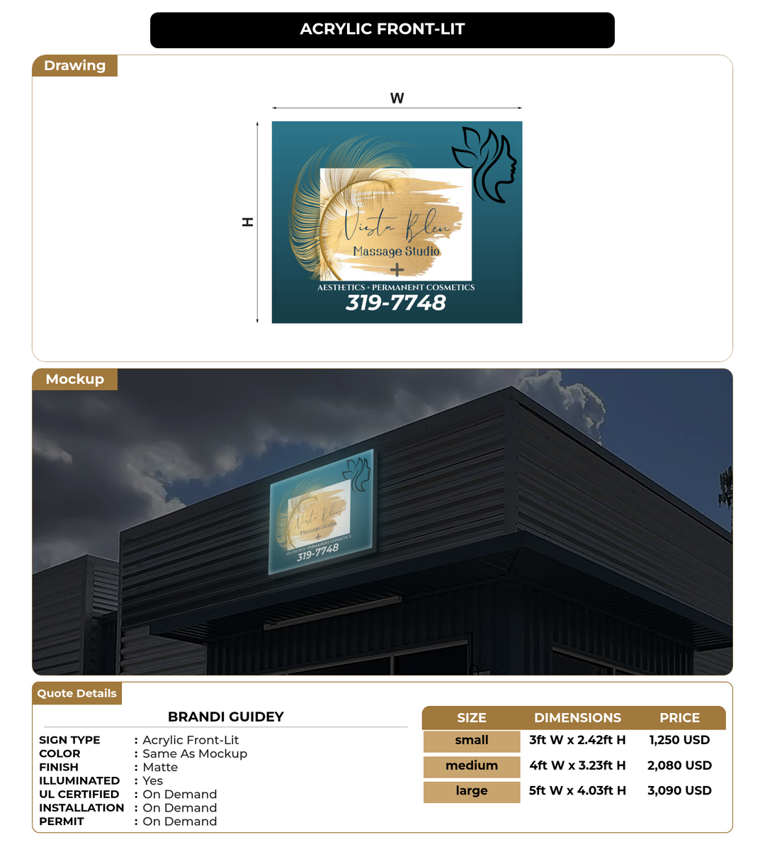 CUSTOM MOCKUP SIGN FOR Brandi guidey