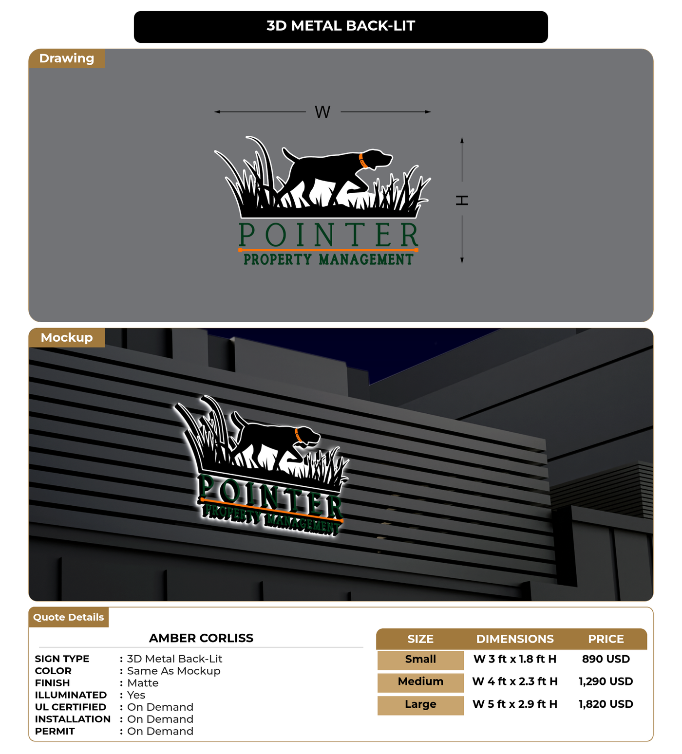 CUSTOM MOCKUP SIGN FOR Amber Corliss
