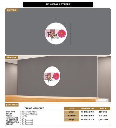 CUSTOM MOCKUP SIGN FOR Chloe Mariquit