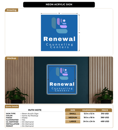 CUSTOM MOCKUP SIGN FOR Ruth Mote