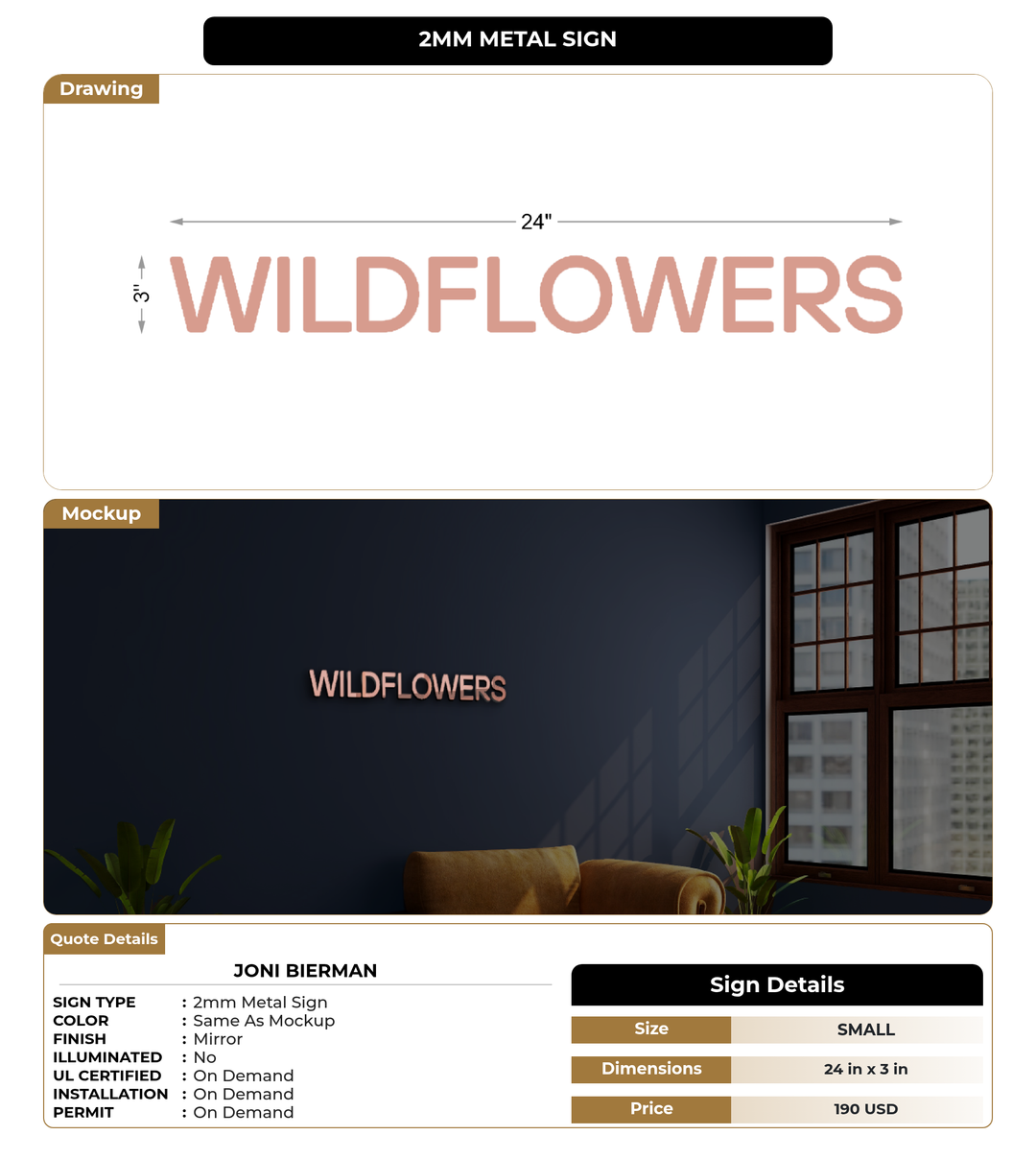 CUSTOM MOCKUP SIGN FOR Joni Bierman