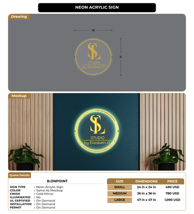 CUSTOM MOCKUP SIGN FOR B.ONPOINT