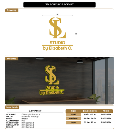 CUSTOM MOCKUP SIGN FOR B.ONPOINT