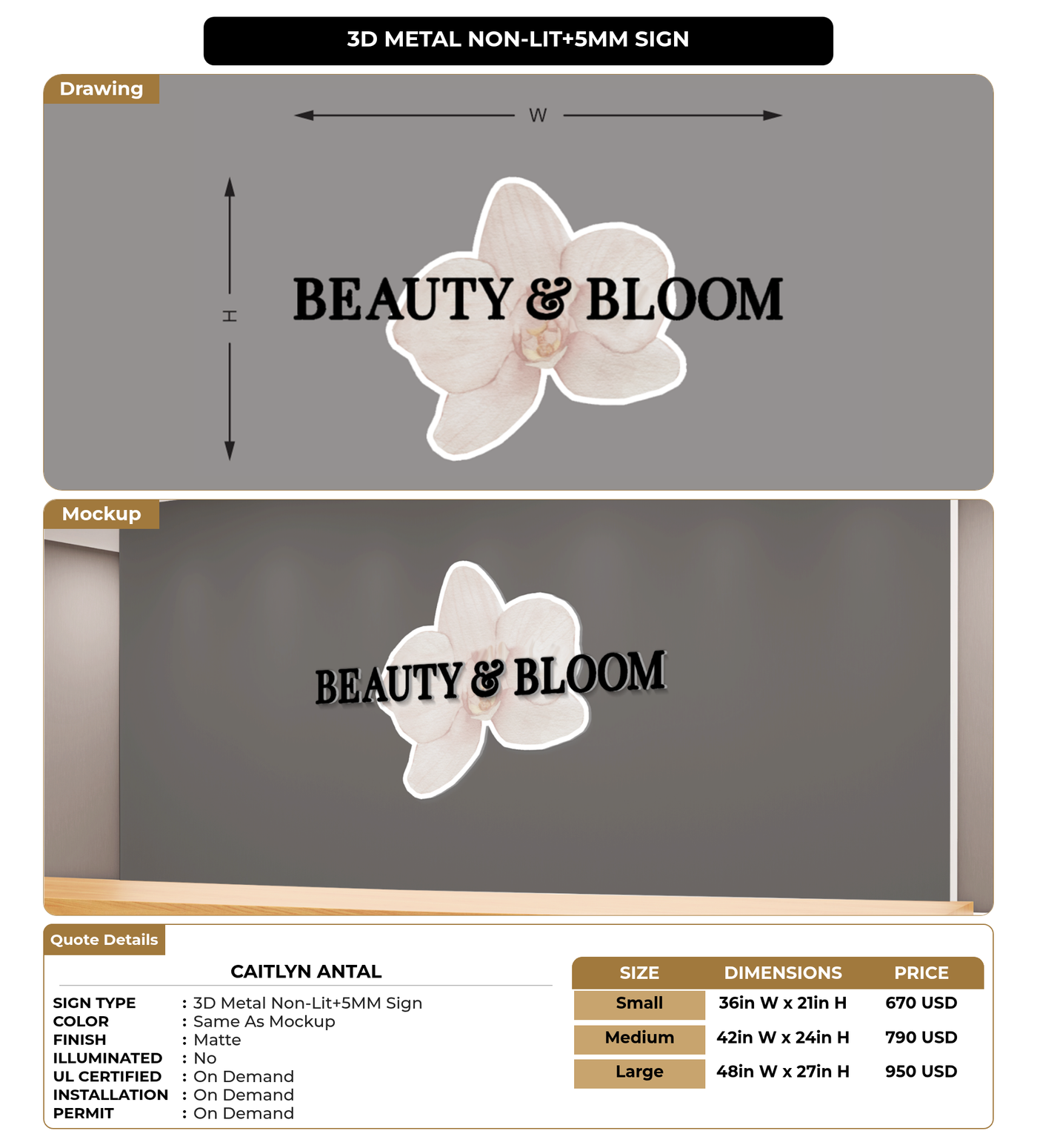CUSTOM MOCKUP SIGN FOR caitlyn antal