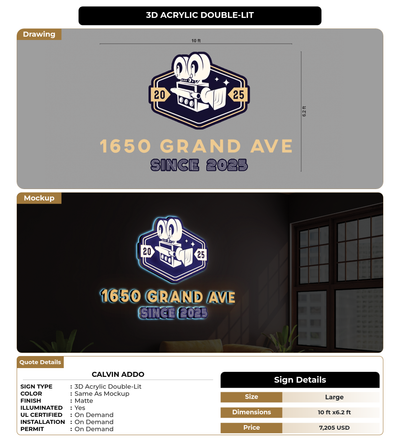 CUSTOM MOCKUP SIGN FOR Calvin addo