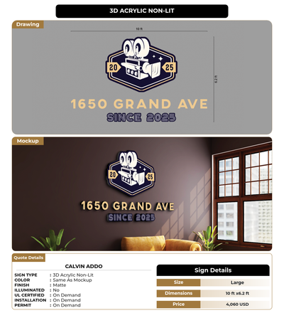 CUSTOM MOCKUP SIGN FOR Calvin addo