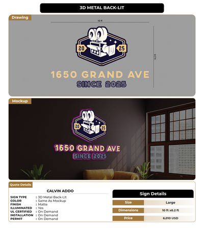 CUSTOM MOCKUP SIGN FOR Calvin addo