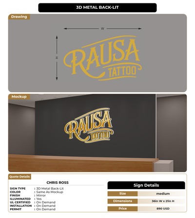CUSTOM MOCKUP SIGN FOR Chris Ross