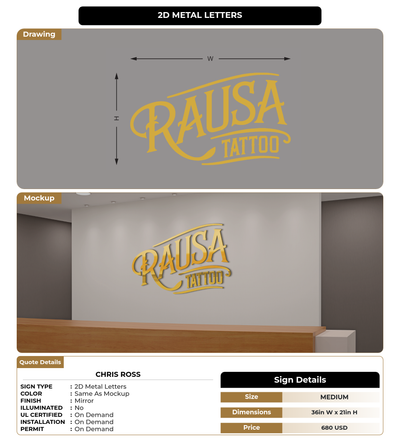 CUSTOM MOCKUP SIGN FOR Chris Ross