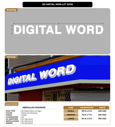 CUSTOM MOCKUP SIGN FOR Abdullah Mahmud