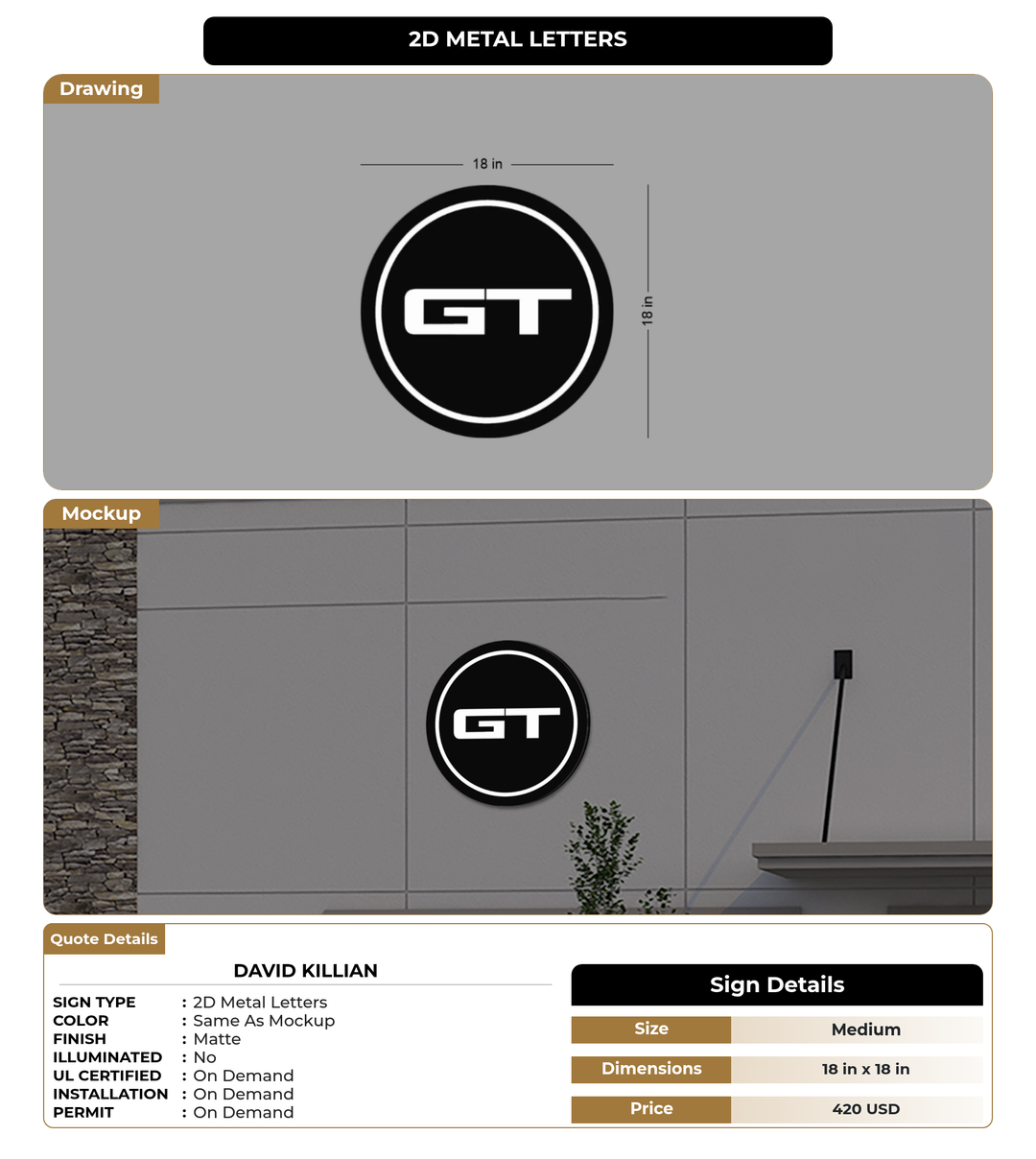 CUSTOM MOCKUP SIGN FOR David Killian