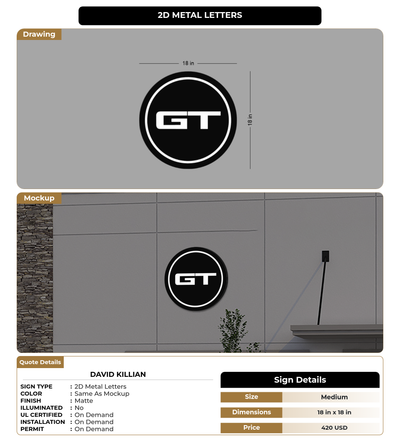 CUSTOM MOCKUP SIGN FOR David Killian