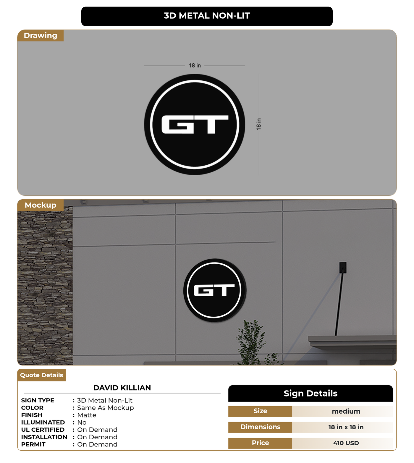 CUSTOM MOCKUP SIGN FOR David Killian