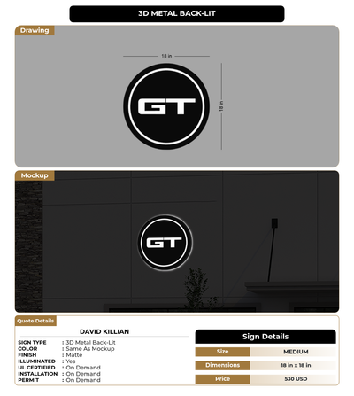 CUSTOM MOCKUP SIGN FOR David Killian