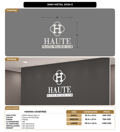 CUSTOM MOCKUP SIGN FOR Marina crabtree