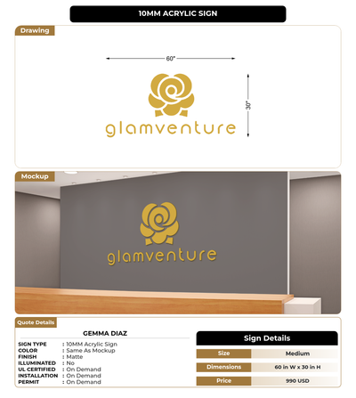 CUSTOM MOCKUP SIGN FOR Gemma Diaz