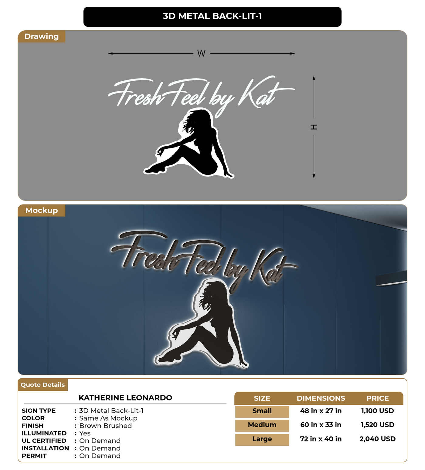CUSTOM MOCKUP SIGN FOR katherine leonardo