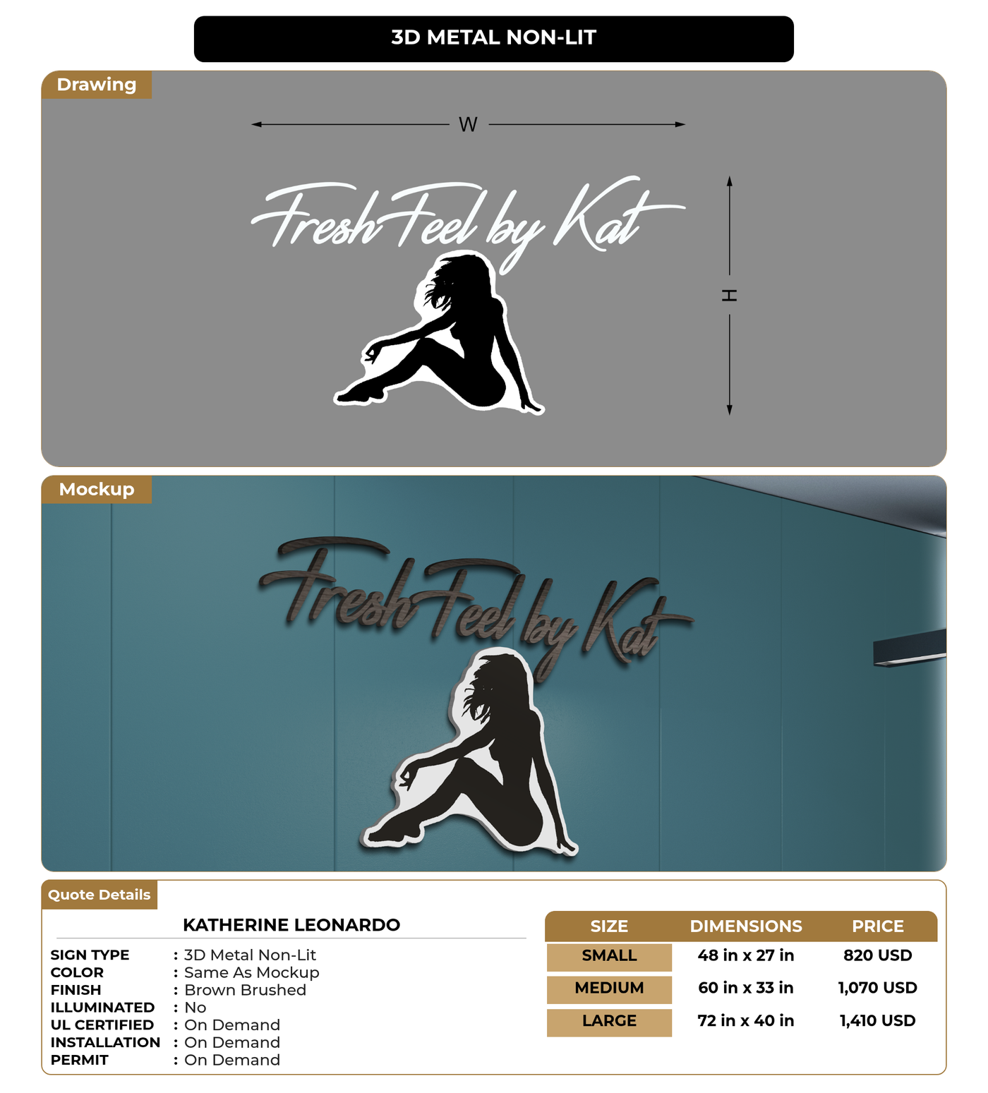 CUSTOM MOCKUP SIGN FOR katherine leonardo