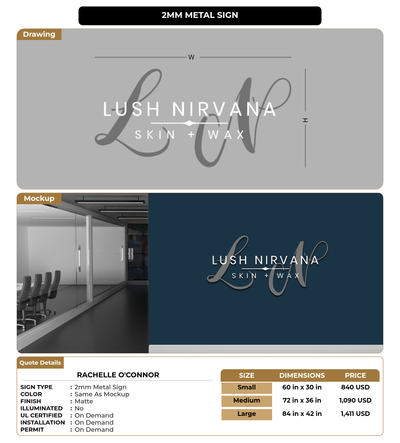 CUSTOM MOCKUP SIGN FOR Rachelle O'Connor