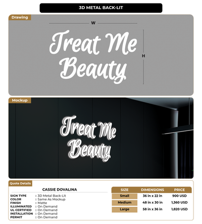 CUSTOM MOCKUP SIGN FOR Cassie Dovalina