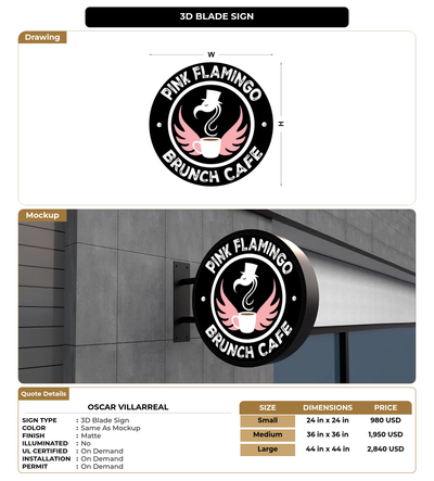 CUSTOM MOCKUP SIGN FOR Oscar Villarreal
