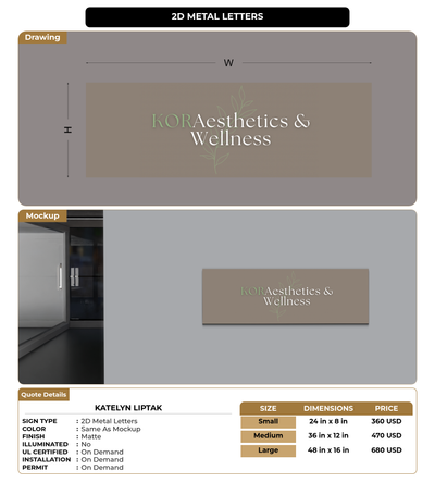 CUSTOM MOCKUP SIGN FOR Katelyn Liptak
