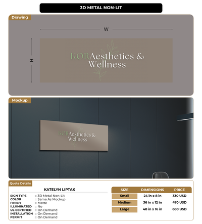 CUSTOM MOCKUP SIGN FOR Katelyn Liptak