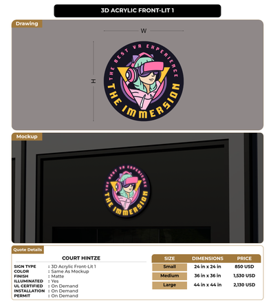 CUSTOM MOCKUP SIGN FOR Court Hintze