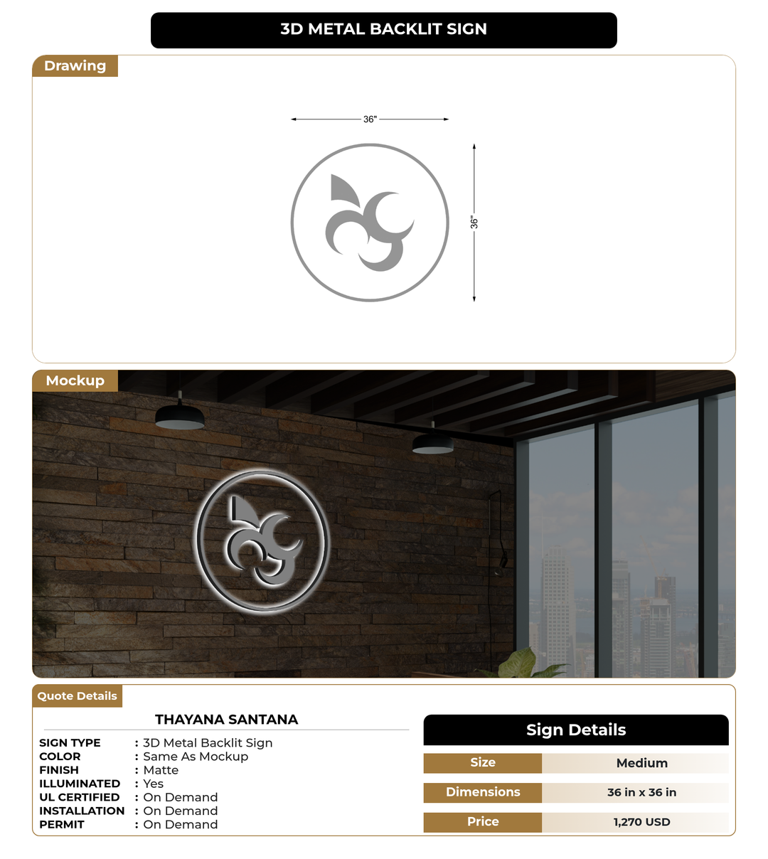 CUSTOM MOCKUP SIGN FOR Thayana Santana