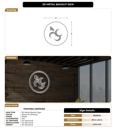 CUSTOM MOCKUP SIGN FOR Thayana Santana