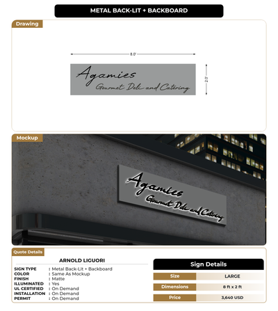 CUSTOM MOCKUP SIGN FOR Arnold Liguori