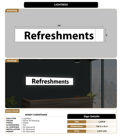 CUSTOM MOCKUP SIGN FOR Mindy Christman