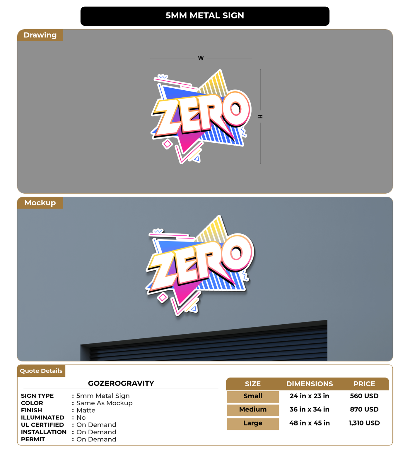 CUSTOM MOCKUP SIGN FOR gozerogravity