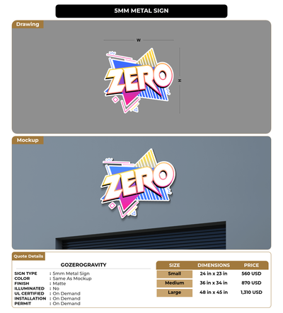 CUSTOM MOCKUP SIGN FOR gozerogravity