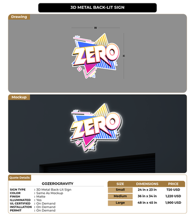 CUSTOM MOCKUP SIGN FOR gozerogravity