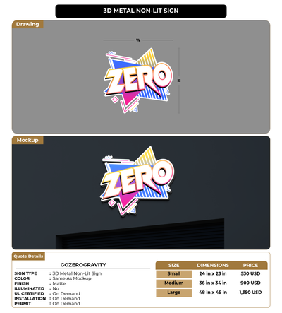 CUSTOM MOCKUP SIGN FOR gozerogravity