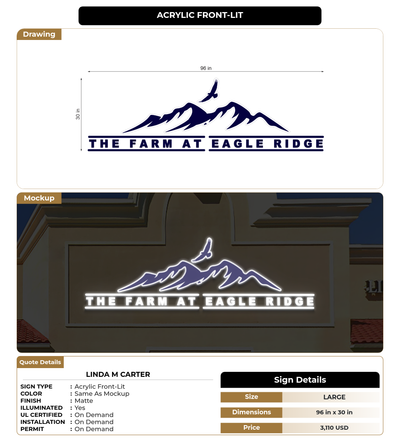 CUSTOM MOCKUP SIGN FOR Linda M Carter