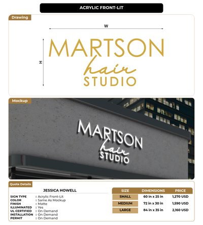CUSTOM MOCKUP SIGN FOR JESSICA HOWELL