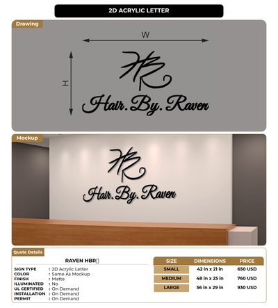 CUSTOM MOCKUP SIGN FOR Raven HBR💜