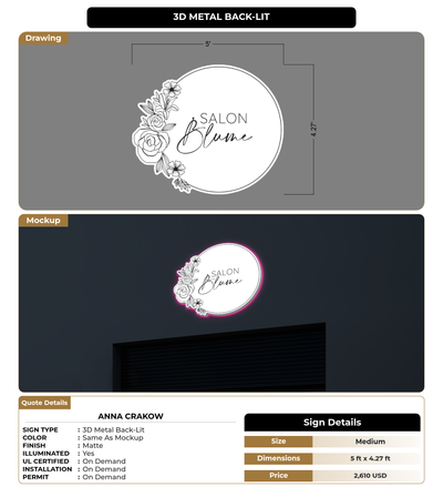 CUSTOM MOCKUP SIGN FOR Anna Crakow
