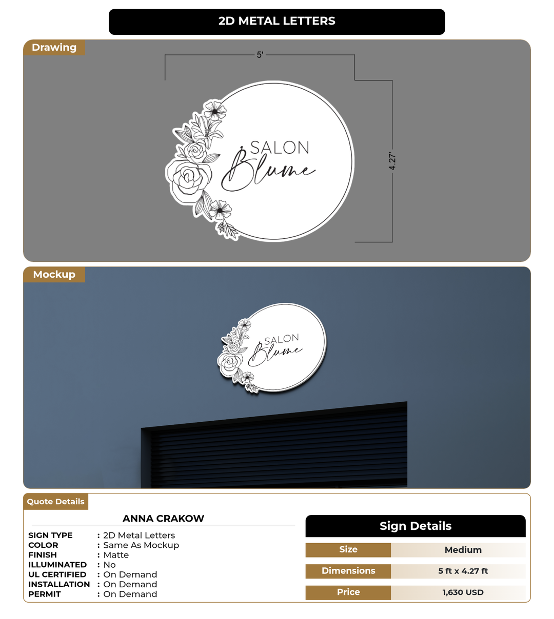 CUSTOM MOCKUP SIGN FOR Anna Crakow