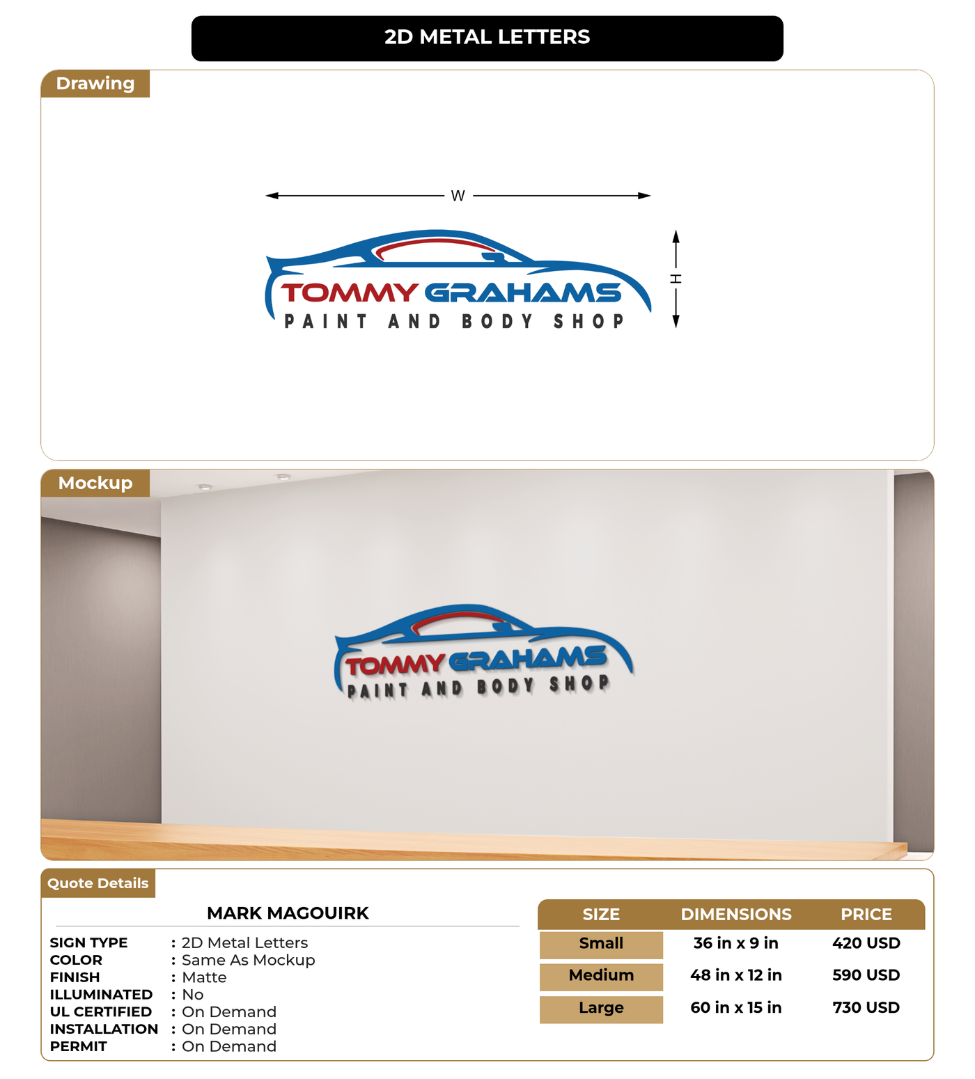 CUSTOM MOCKUP SIGN FOR Mark Magouirk