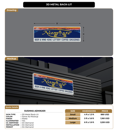 CUSTOM MOCKUP SIGN FOR Sushma Adhikari