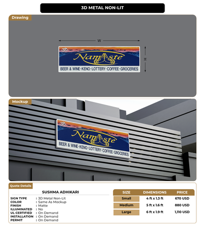CUSTOM MOCKUP SIGN FOR Sushma Adhikari